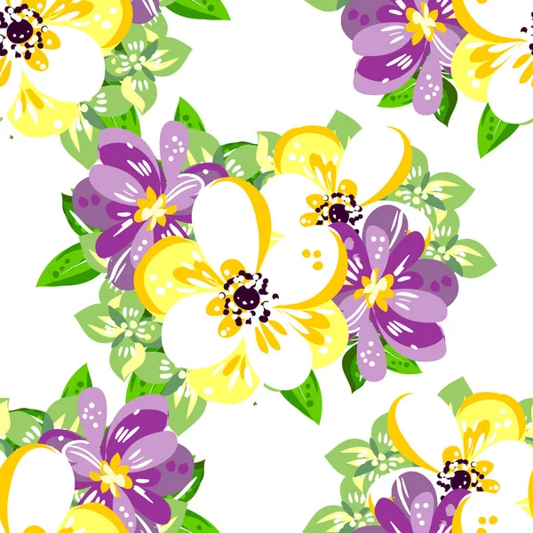 Seamless flower pattern — Stock Vector