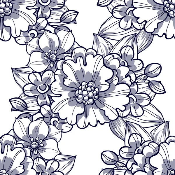 Seamless flower pattern — Stock Vector