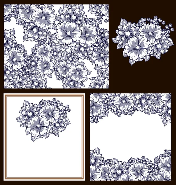 Carte de fond floral — Image vectorielle