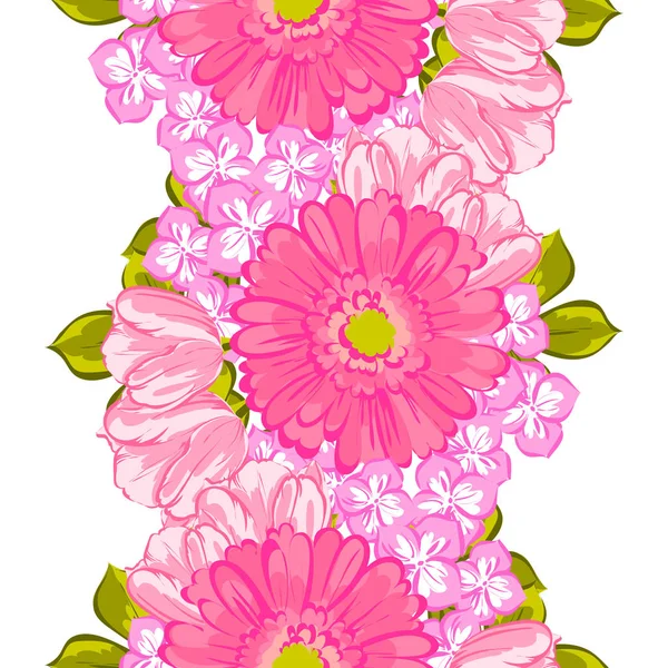 Naadloos bloemenpatroon — Stockvector