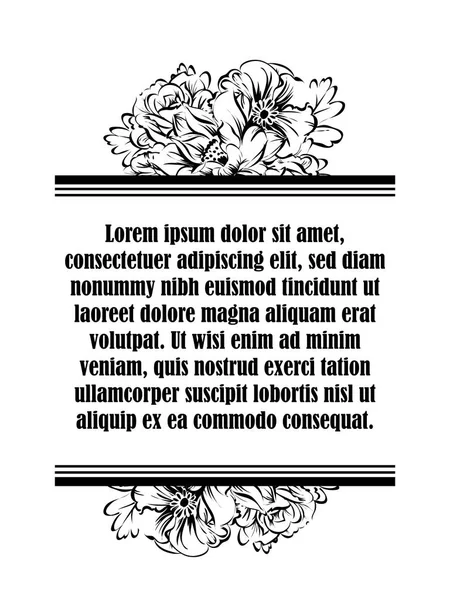 Tarjeta de fondo floral — Vector de stock