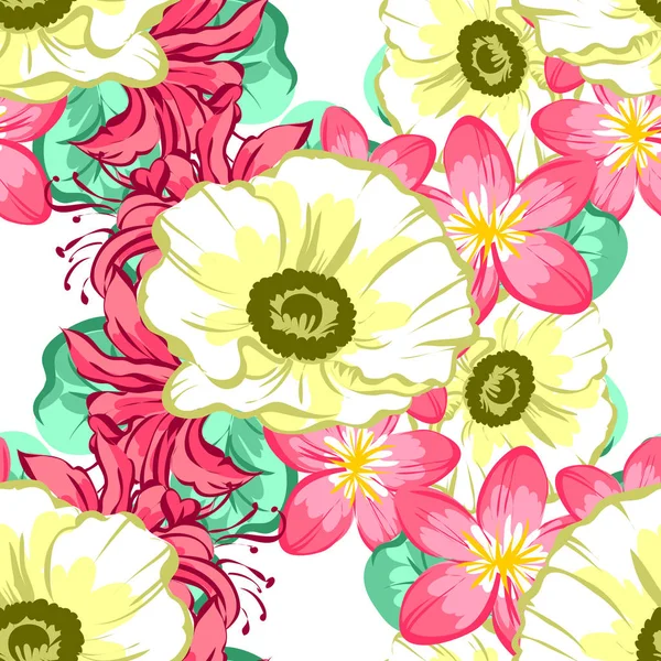 Seamless flower pattern — Stock Vector