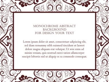 Monochrome abstract art invitation card clipart