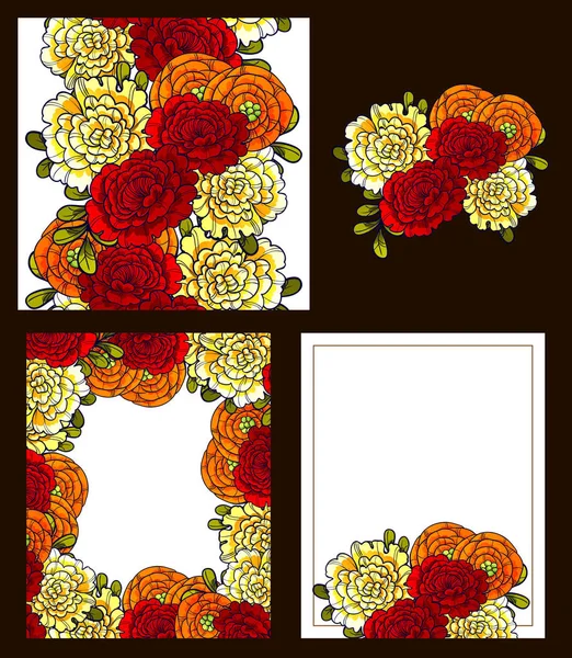 Tarjeta de fondo floral — Archivo Imágenes Vectoriales