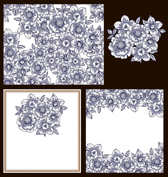 Carte de fond floral — Image vectorielle