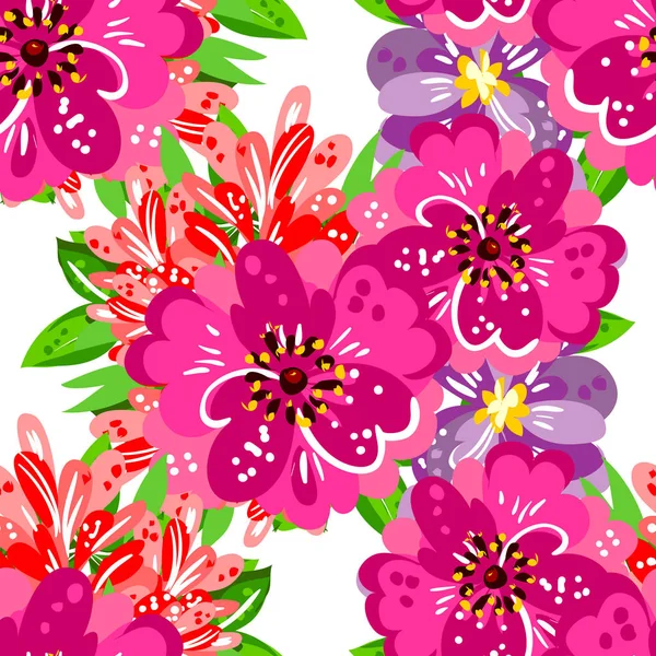 Seamless flower pattern — Stock Vector