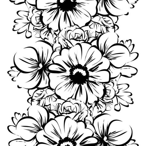 Modèle de fleur sans couture — Image vectorielle