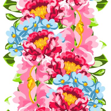 Sorunsuz suluboya çiçek deseni