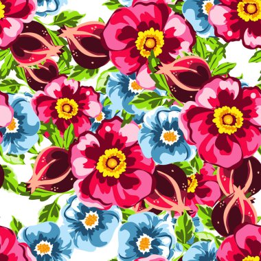 Sorunsuz suluboya çiçek deseni