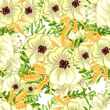 Sorunsuz suluboya çiçek deseni