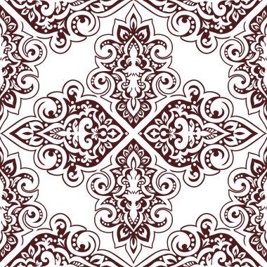 Kusursuz tek renkli süsleme deseni