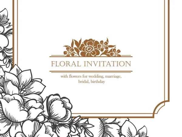 Florale Einladungskarte — Stockvektor