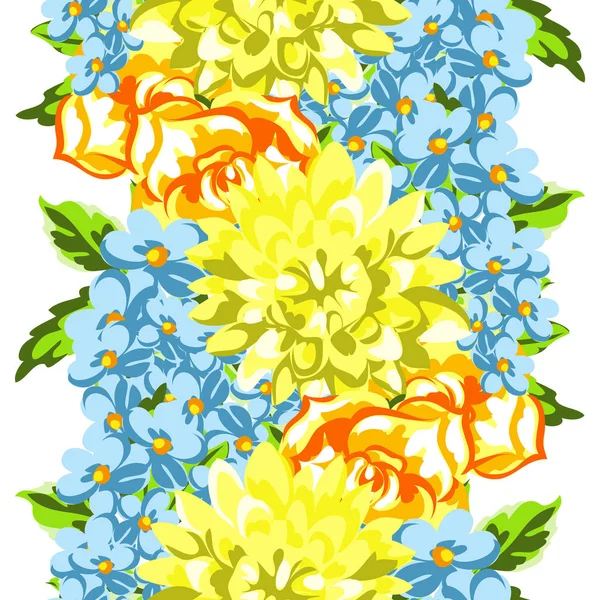 Бесшовный акварельный цветок — стоковый вектор