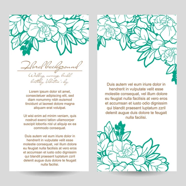 Tarjeta de invitación floral — Vector de stock