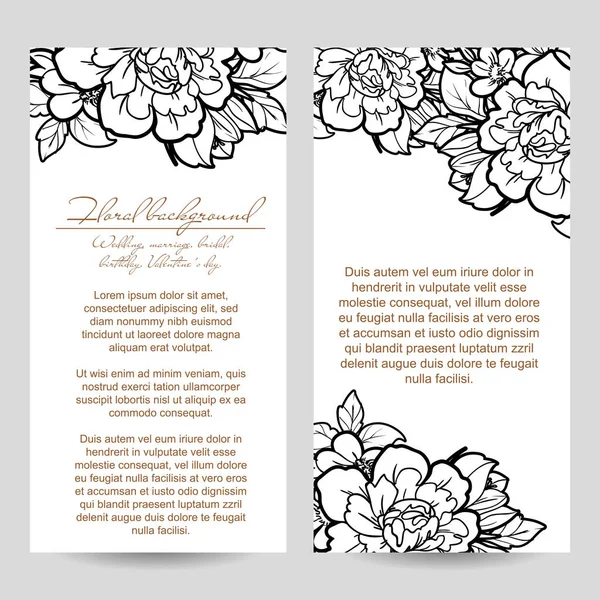 Tarjeta de invitación floral — Vector de stock