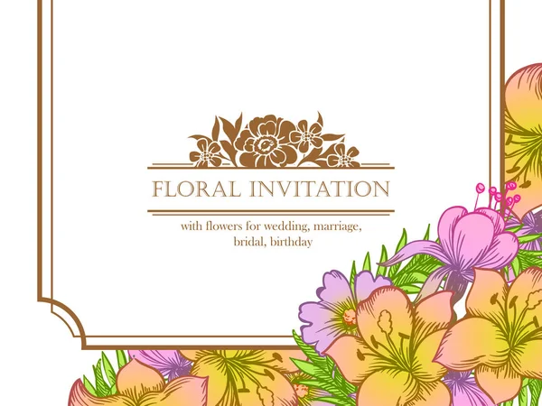 Квіткові запрошення — стоковий вектор