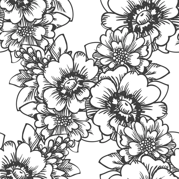 Sömlös blomma mönster — Stock vektor