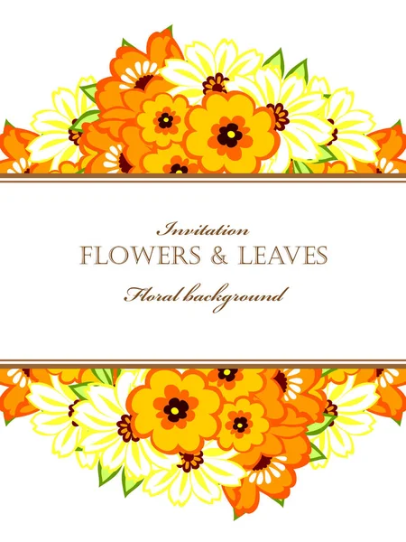 Carte d'invitation florale — Image vectorielle