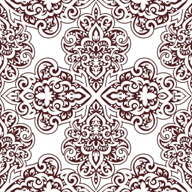 Kusursuz tek renkli süsleme deseni