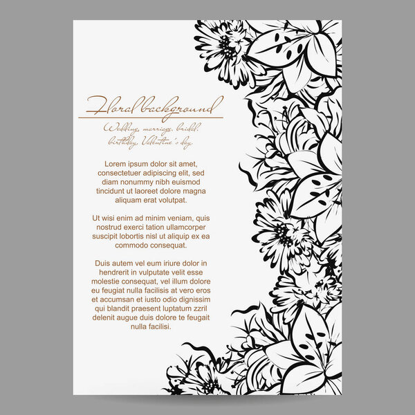 Floral invitation card