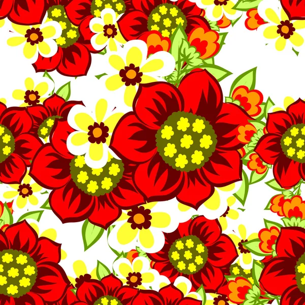 Patrón de flores de acuarela sin costura — Archivo Imágenes Vectoriales