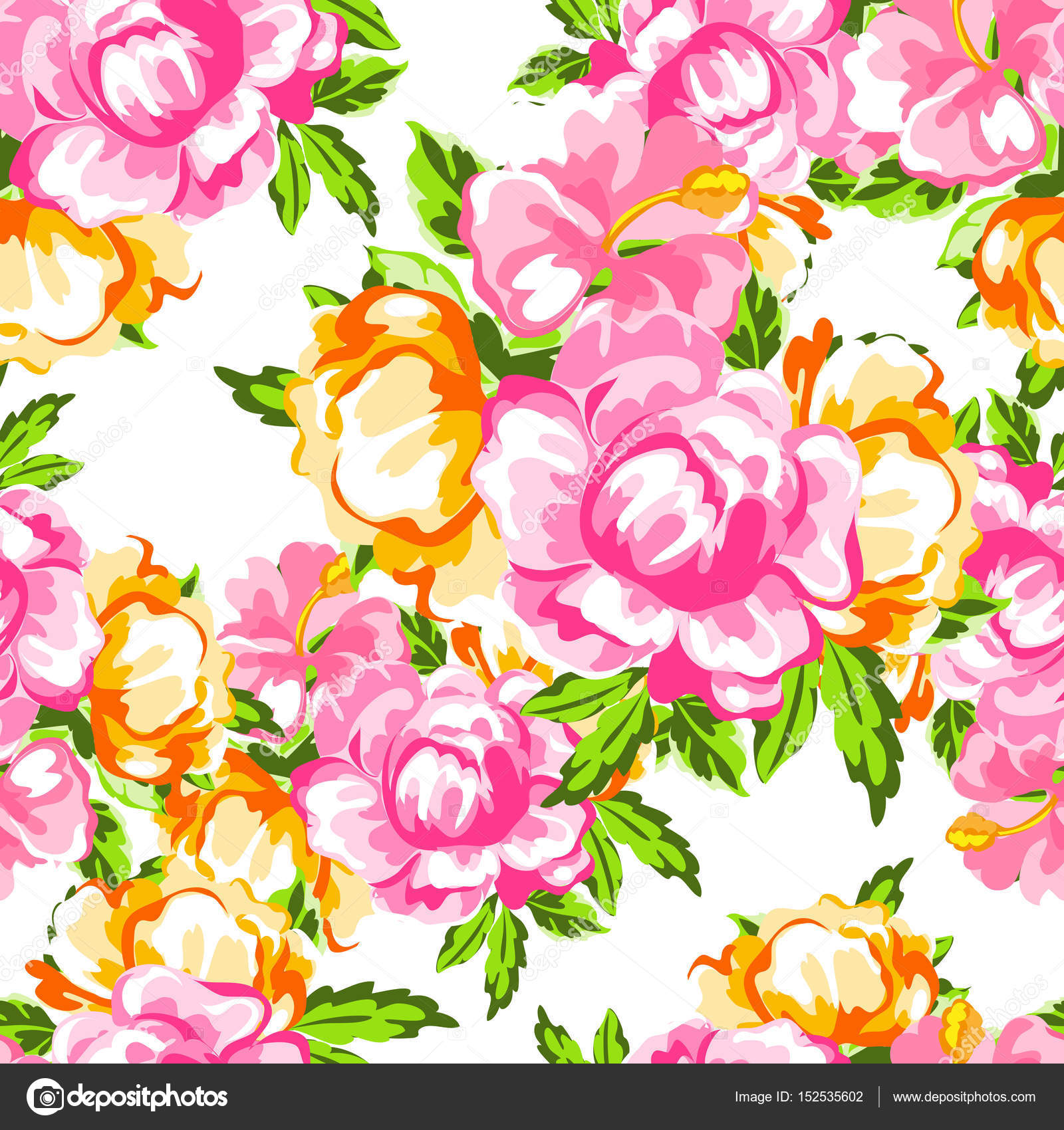 Download Seamless watercolor flower pattern — Stock Vector © All ...