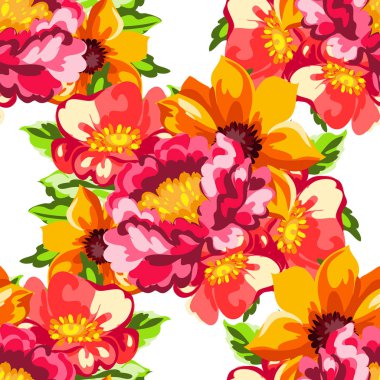 Sorunsuz suluboya çiçek deseni