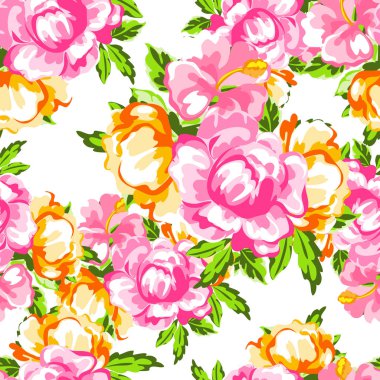 Sorunsuz suluboya çiçek deseni