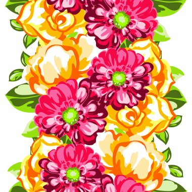 Sorunsuz suluboya çiçek deseni