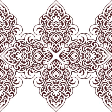 Kusursuz tek renkli süsleme deseni