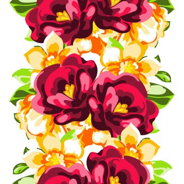 Sorunsuz suluboya çiçek deseni