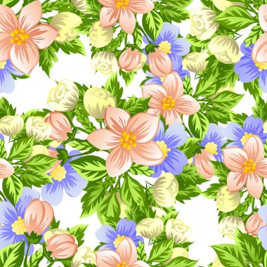 Sorunsuz suluboya çiçek deseni