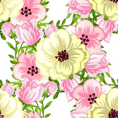 Sorunsuz suluboya çiçek deseni