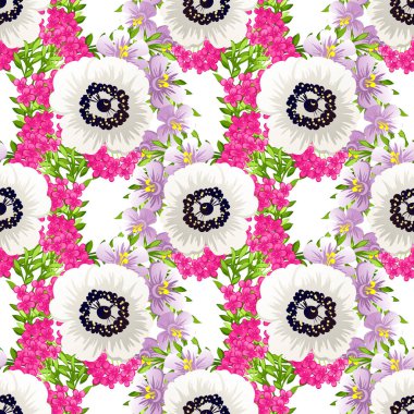 Sorunsuz suluboya çiçek deseni