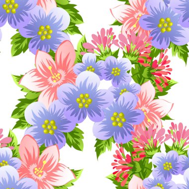 Sorunsuz suluboya çiçek deseni