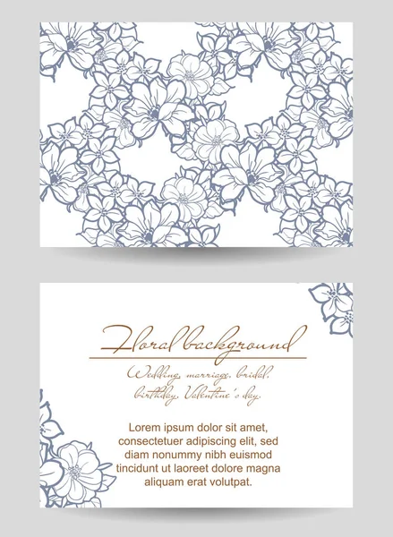 Carte d'invitation florale — Image vectorielle