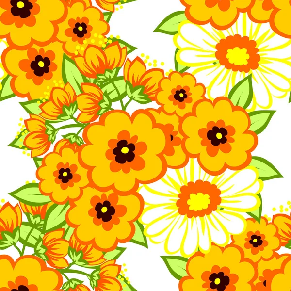 Bezešvé akvarel květinový vzor — Stockový vektor