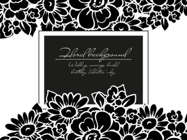 Çiçekli davetiye kartı