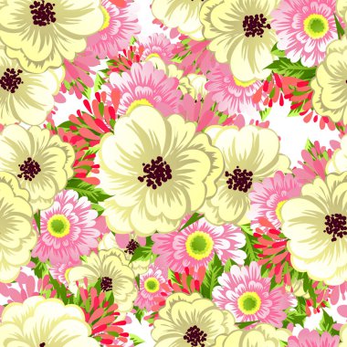 Sorunsuz suluboya çiçek deseni