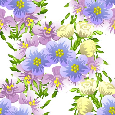 Sorunsuz suluboya çiçek deseni