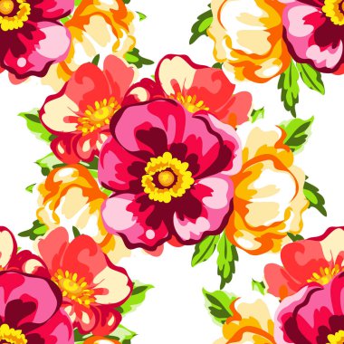 Sorunsuz suluboya çiçek deseni