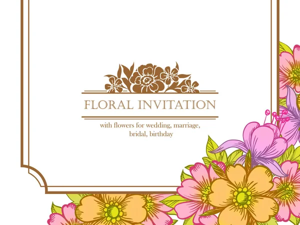 Carte d'invitation florale — Image vectorielle