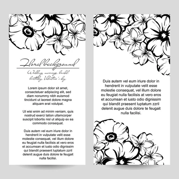 Carte d'invitation florale — Image vectorielle