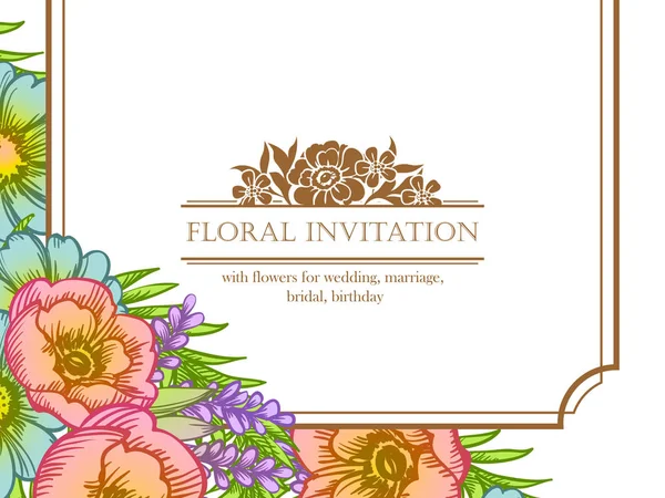 Floral invitation card — Stock Vector