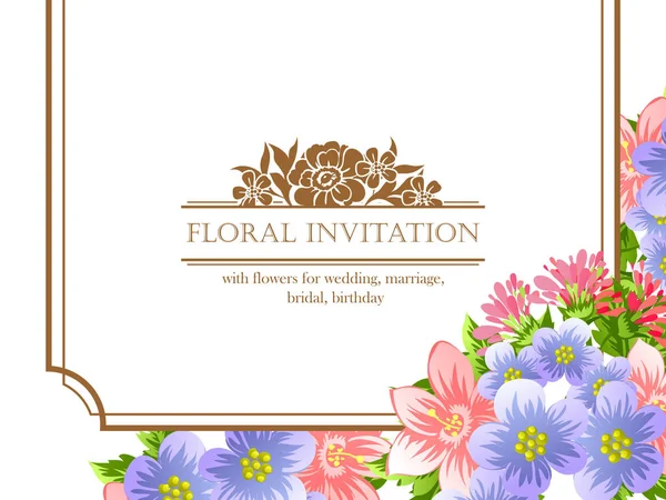 Tarjeta de invitación floral — Vector de stock