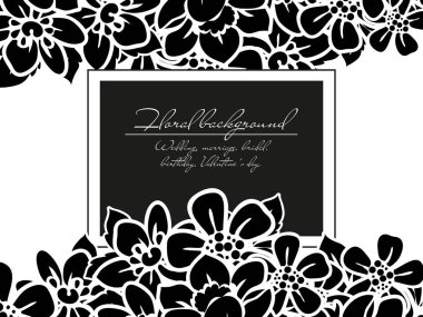 Çiçekli davetiye kartı