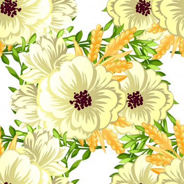 Sorunsuz suluboya çiçek deseni