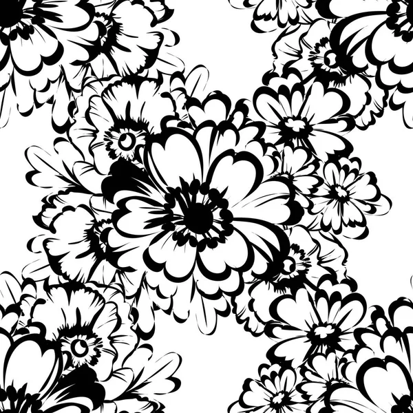 Modèle de fleur sans couture — Image vectorielle