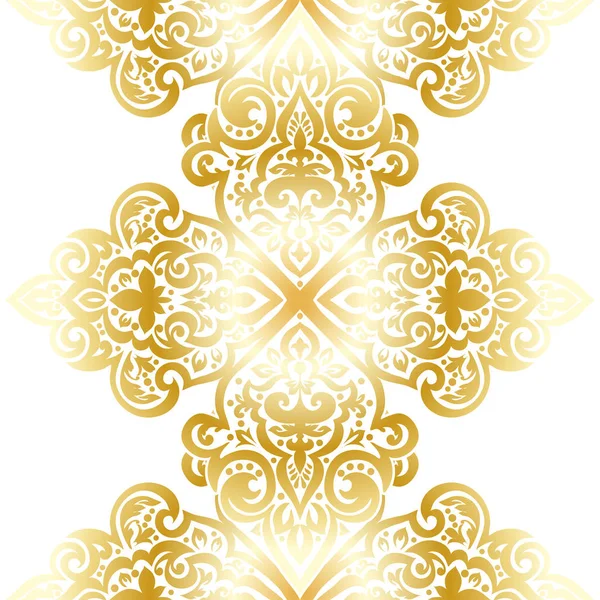 Seamless monochrome ornate pattern — Stock Vector