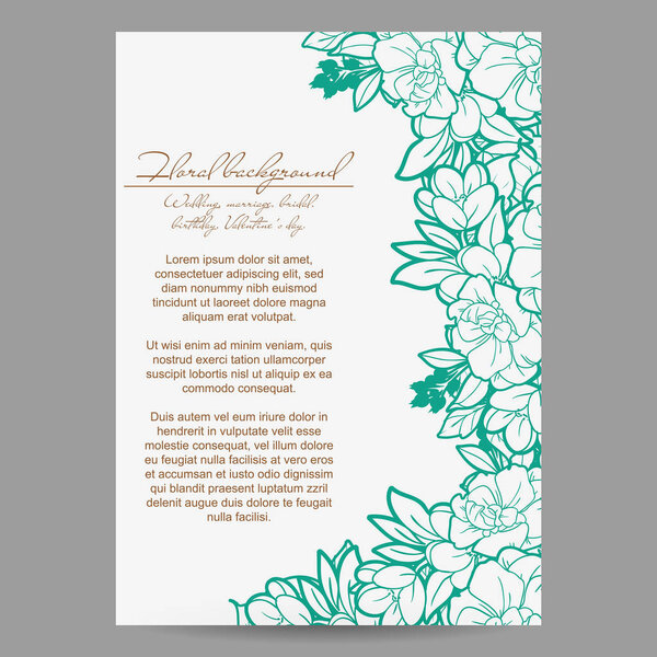 Floral invitation card